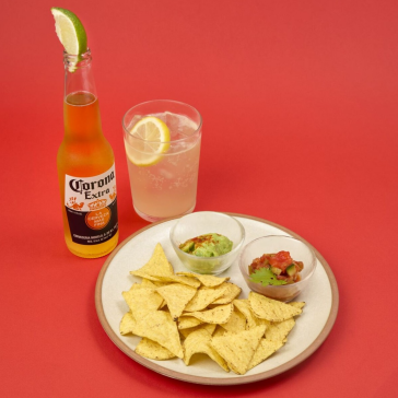 コロナエキストラ / 自家製レモネードサワー / トルティーヤチップス&ディップ