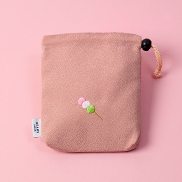刺繍巾着(三色団子)