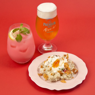 ザ・プレミアム・モルツ<香る>エール / オリジナルカクテル ラマンチャ / とろ~りたまごとザクザクチーズのポテトサラダ