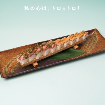 煮穴子とねぎとろの 二色寿司