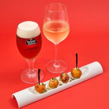 スペインビール / ヴィニャポマールブランコ / 生ハムのクリームコロッケ