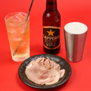 サッポロビール小瓶 / ハイボール / 肩ロースチャーシュー